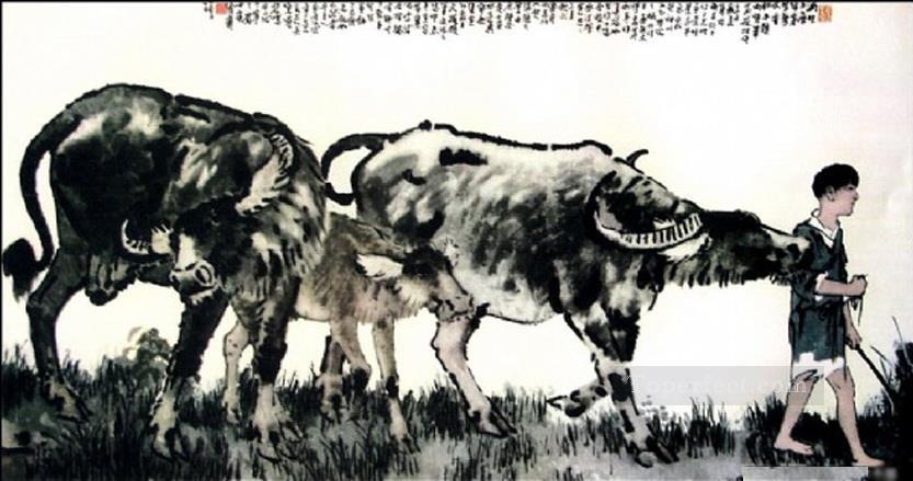 Xu Beihong エンディミオンの古い中国語油絵